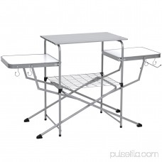 Best Choice Products Outdoor Deluxe Portable Folding Camping Grilling Table W/ Carrying Case